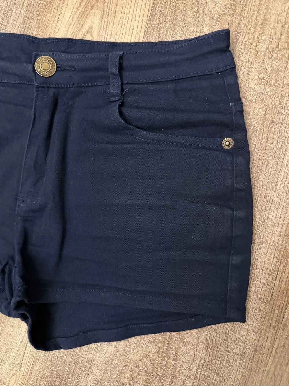 HDE Denim Booty Shorts - Navy